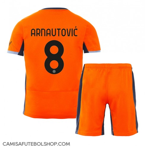 Camisa de time de futebol Inter Milan Marko Arnautovic #8 Replicas 3º Equipamento Infantil 2023-24 Manga Curta (+ Calças curtas)